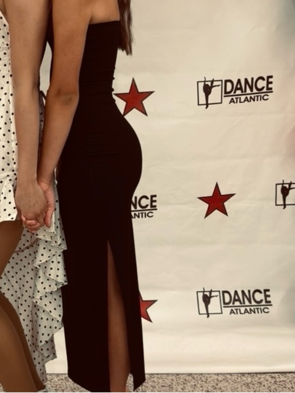 Strapless Black Side-Slit Maxi Dress by